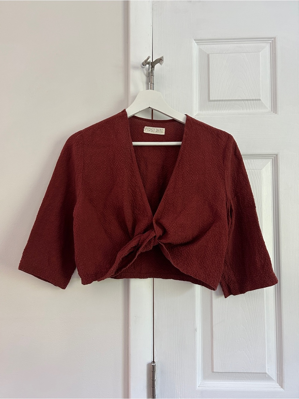 First Rite Cropped Tie Top